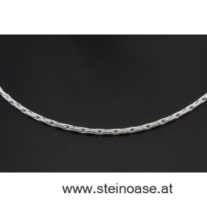 Kette 42cm / Stärke 2mm  versilbert